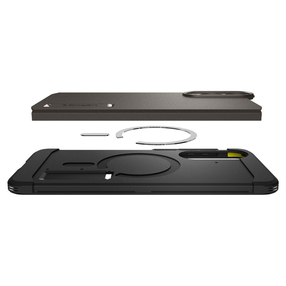 MagSafe-kotelo Samsung Galaxy S25 Edge S937:lle, Spigen, Tough Armor, Harmaa ACS09423