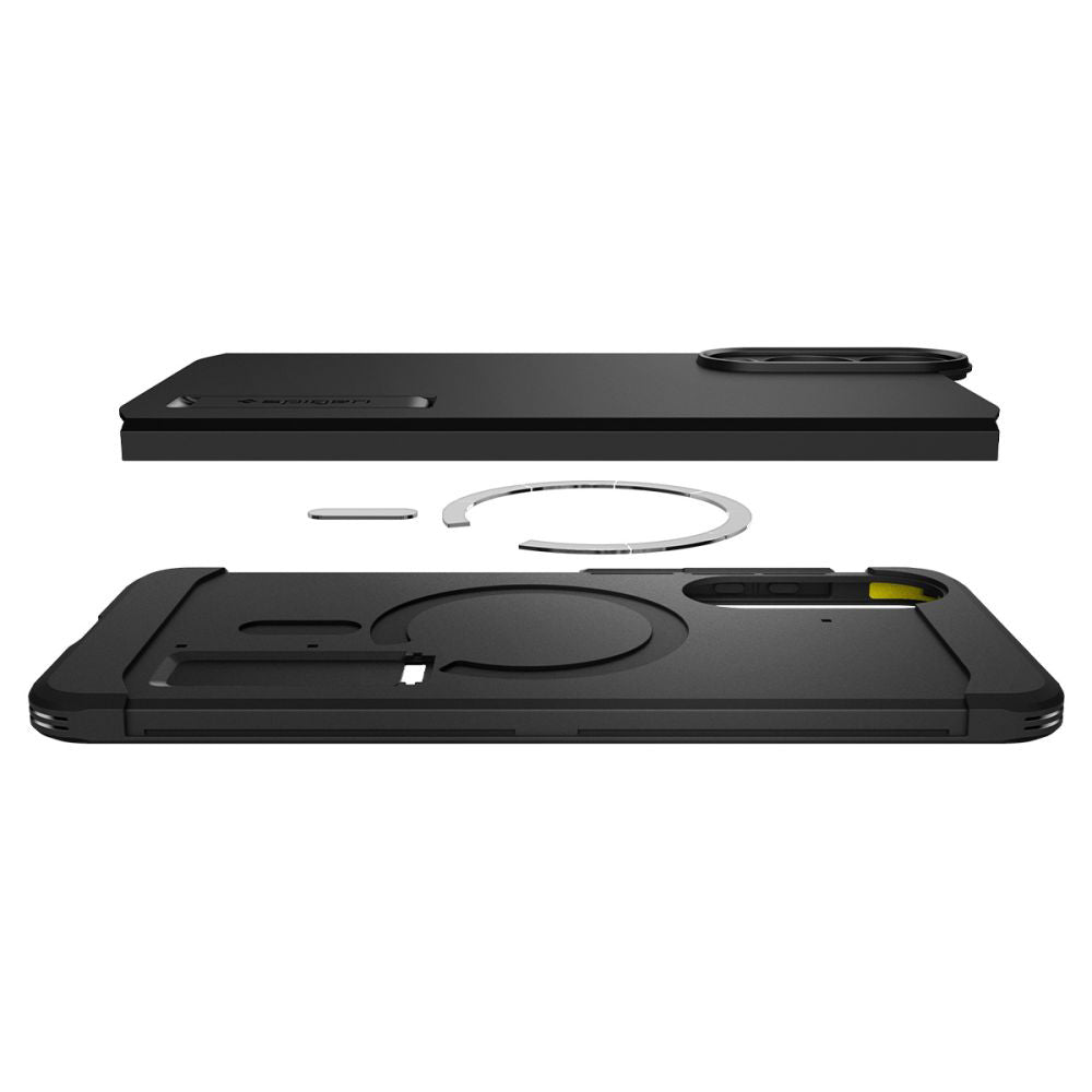 MagSafe-kotelo Samsung Galaxy S25 Edge S937:lle, Spigen, Tough Armor, Musta ACS09422