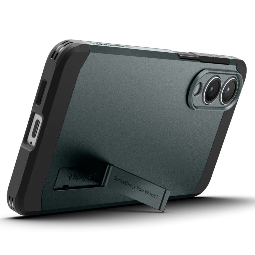 MagSafe-kotelo Samsung Galaxy S25 Edge S937:lle, Spigen, Tough Armor, Vihreä ACS09424