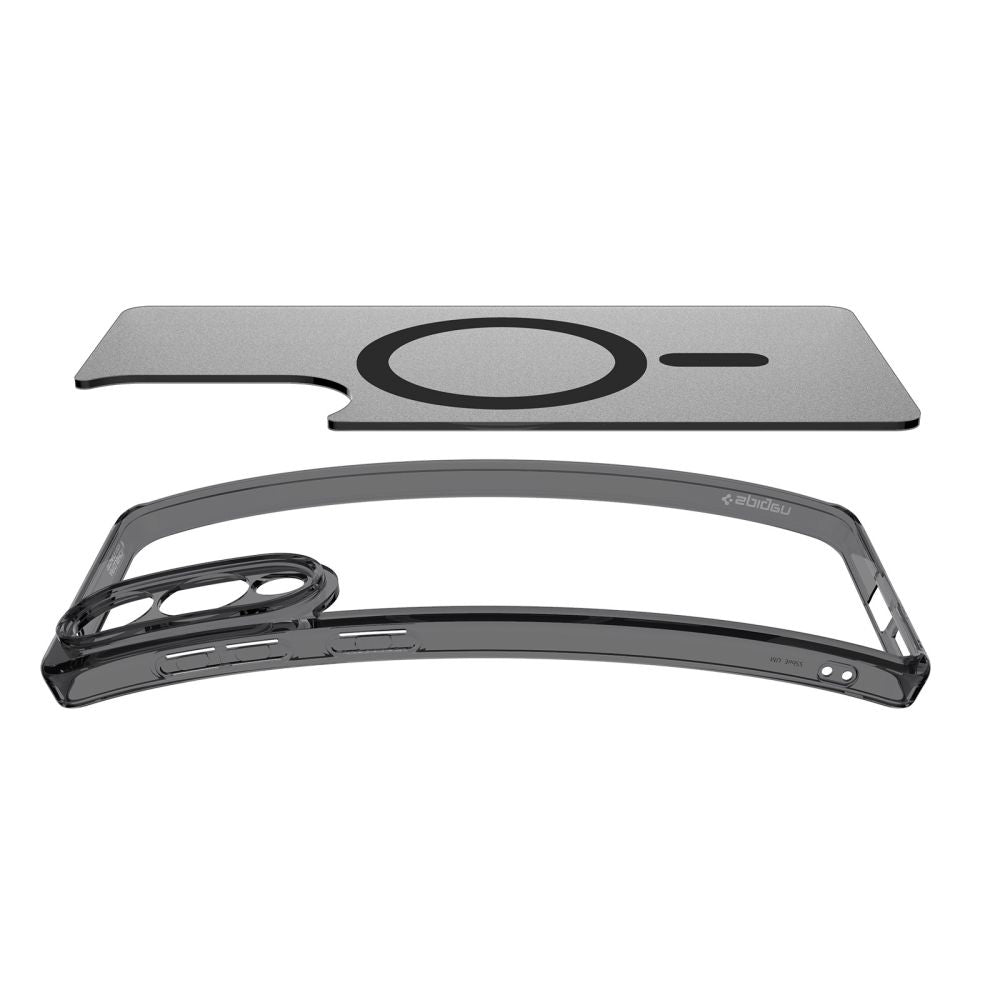 MagSafe-kotelo Samsung Galaxy S25 Edge S937:lle, Spigen, Ultra Hybrid, Satinoitu Musta ACS09419