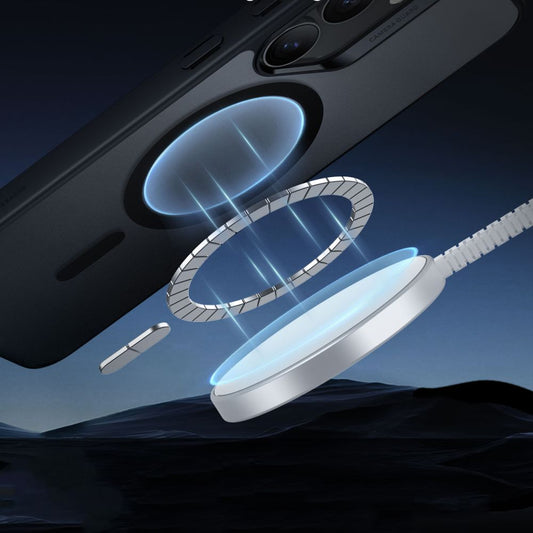 MagSafe-kotelo Samsung Galaxy S25+ S936:lle, ESR, Classic Hybrid, Satinoitu Musta