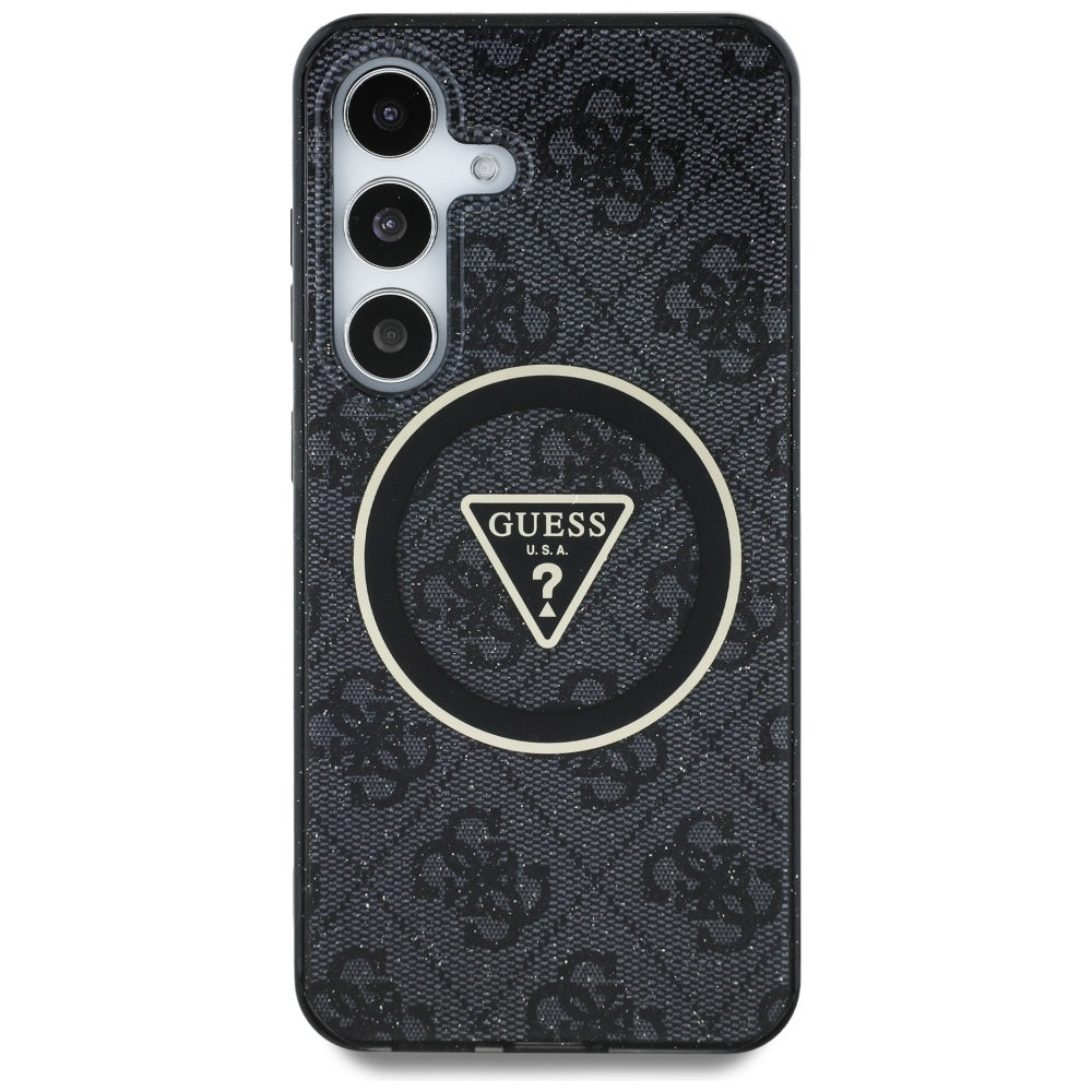 MagSafe-kotelo Samsung Galaxy S25+ S936:lle, Guess, IML Glitter 4G Circle Triangle, Musta