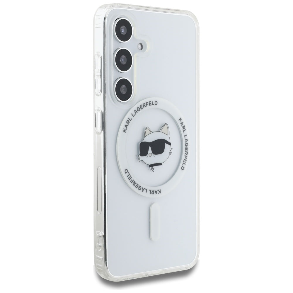 MagSafe-kotelo Samsung Galaxy S25+ S936:lle, Karl Lagerfeld, IML Choupette's Head, Valkoinen