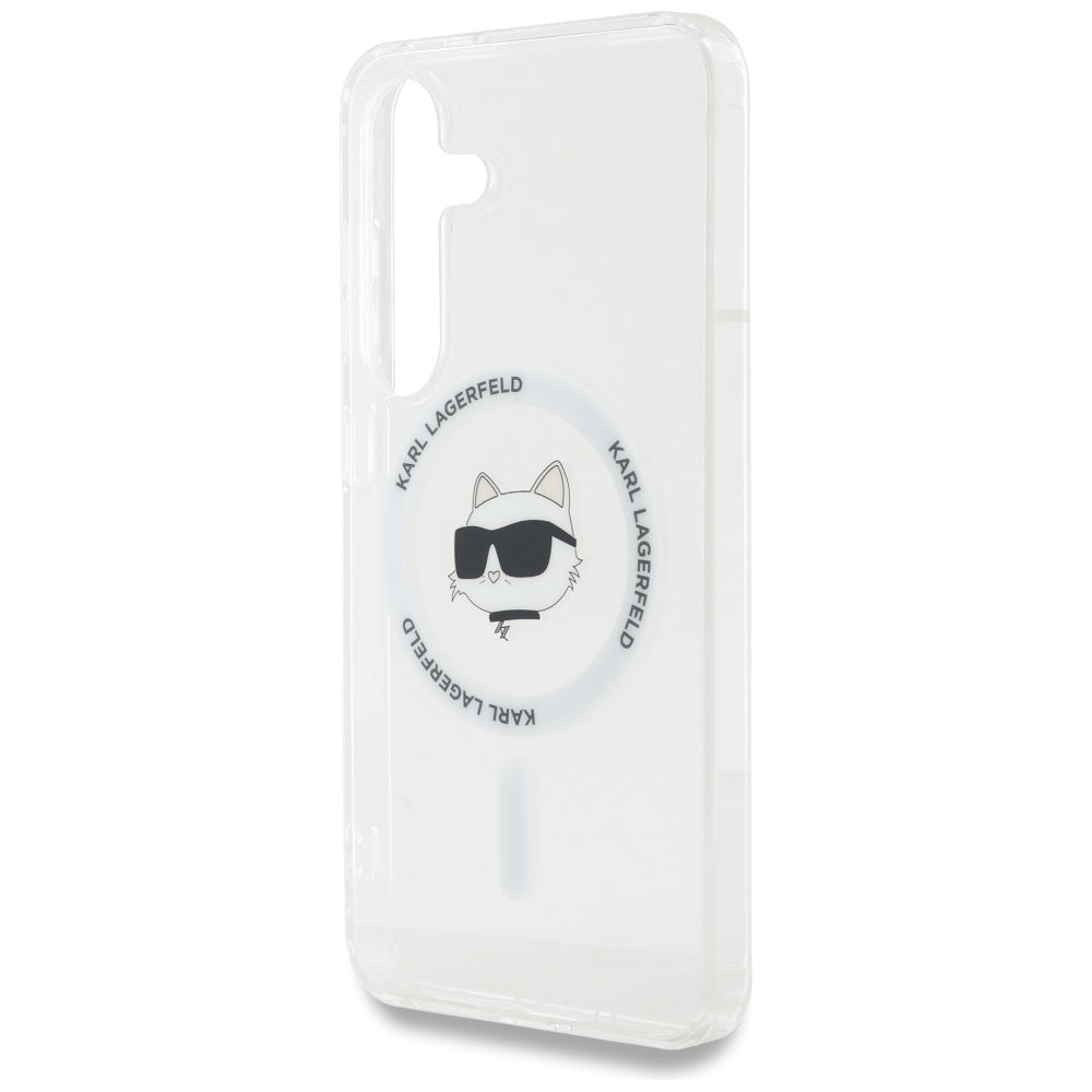 MagSafe-kotelo Samsung Galaxy S25+ S936:lle, Karl Lagerfeld, IML Choupette's Head, Valkoinen