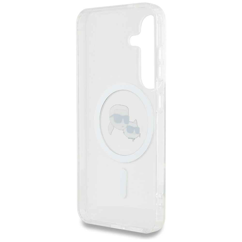 MagSafe-kotelo Samsung Galaxy S25+ S936:lle, Karl Lagerfeld, IML Metal Karl & Choupette's Heads, Hopeinen