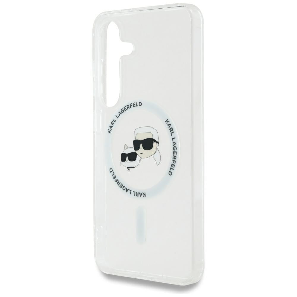 MagSafe-kotelo Samsung Galaxy S25+ S936:lle, Karl Lagerfeld, IML Metal Karl & Choupette's Heads, Hopeinen
