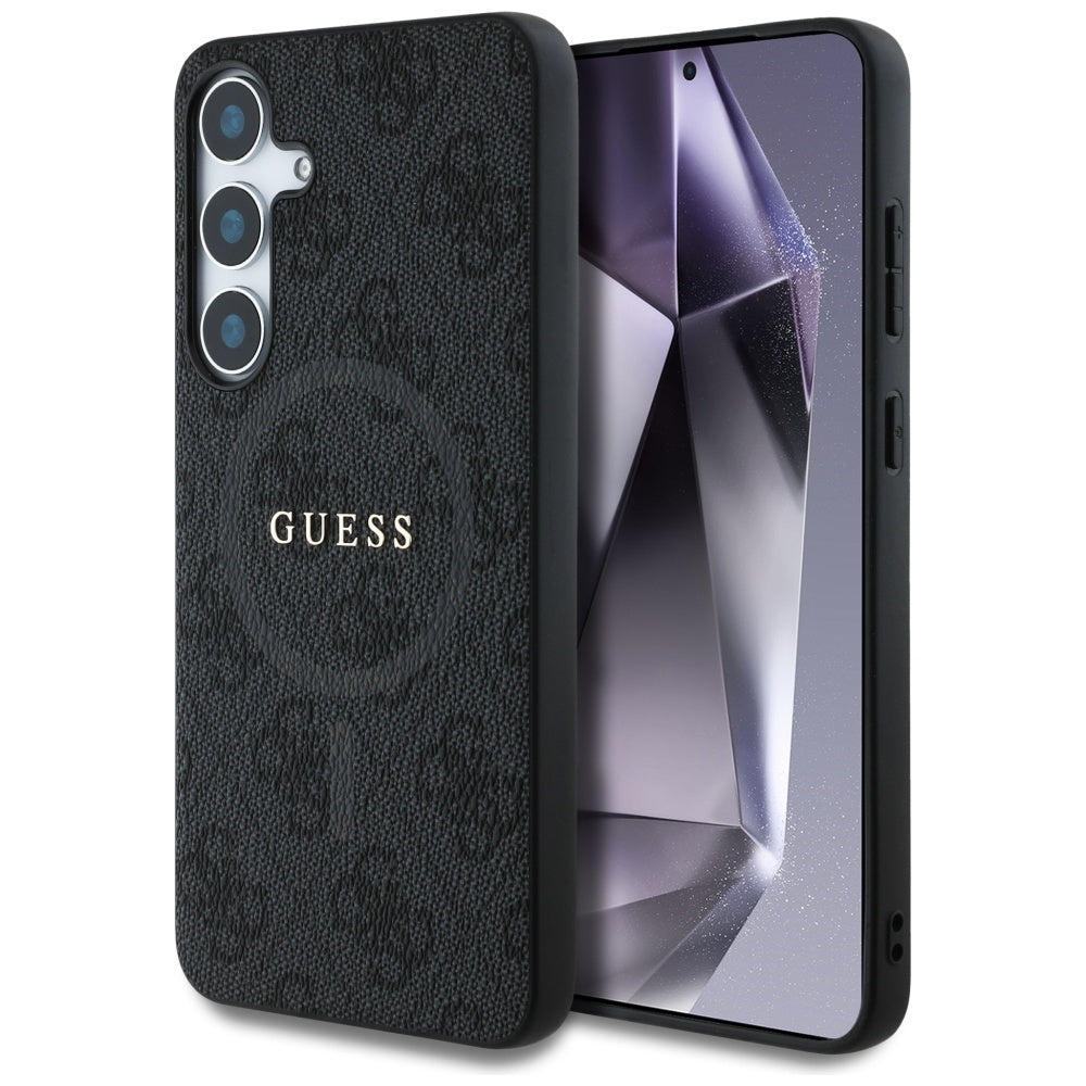 MagSafe-kotelo Samsung Galaxy S25 S931:lle, Guess, 4G Ring Classic Logo, Musta