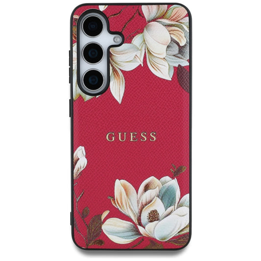 MagSafe-kotelo Samsung Galaxy S25 S931:lle, Guess, Grained Flowers, Fuksia