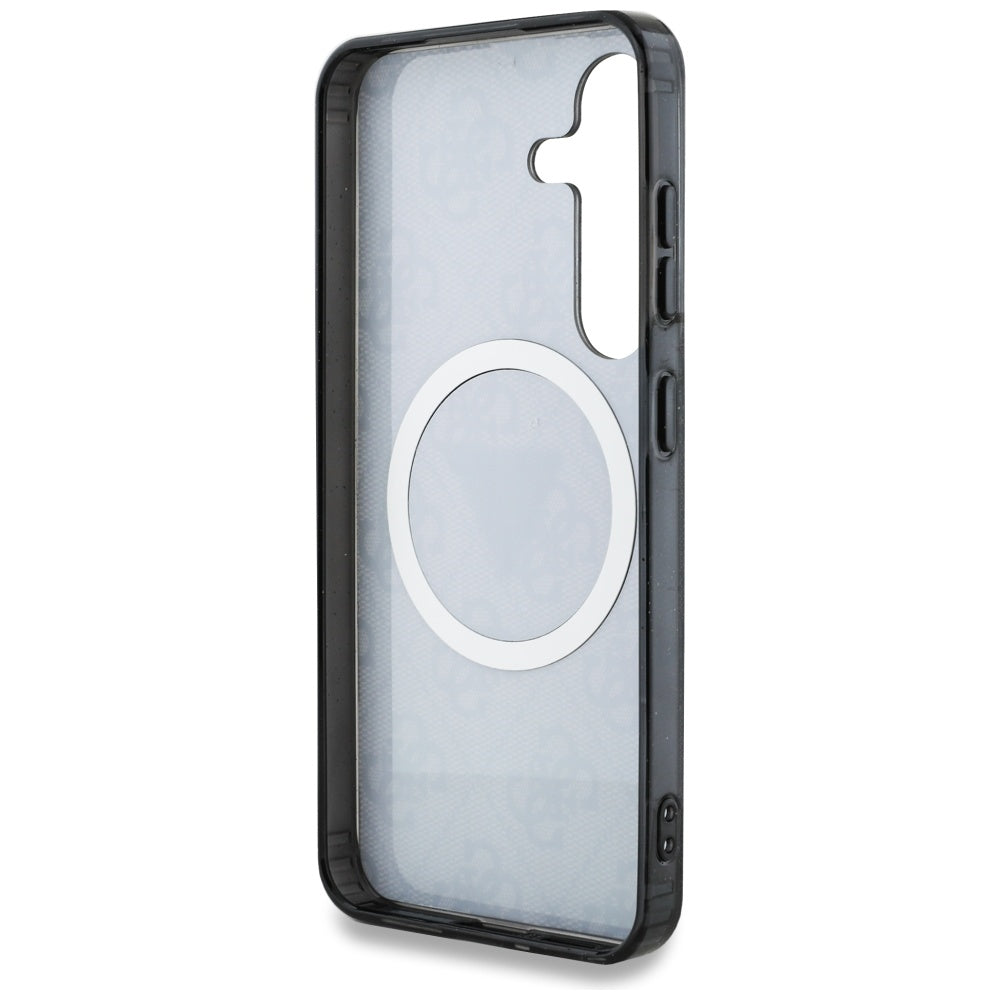MagSafe-kotelo Samsung Galaxy S25 S931:lle, Guess, IML Glitter 4G Circle Triangle, Musta