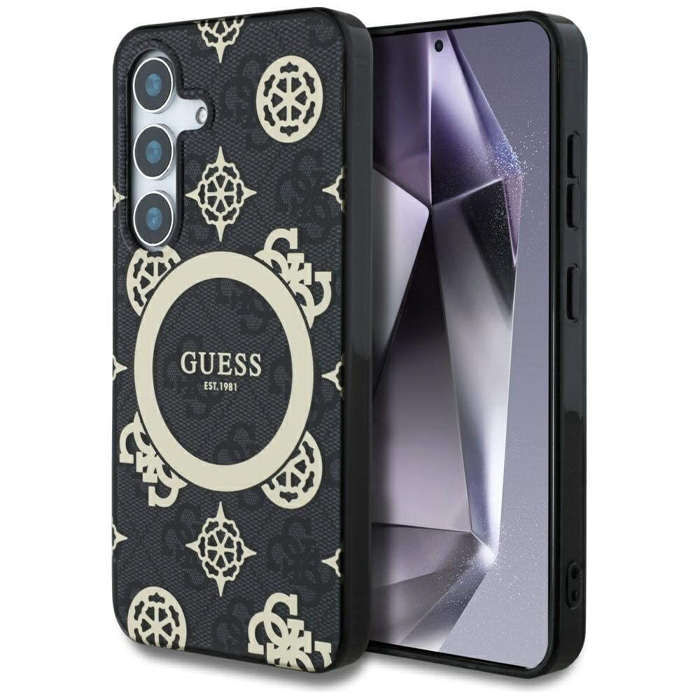 MagSafe-kotelo Samsung Galaxy S25 S931:lle, Guess, IML Peony On 4G Background, Musta