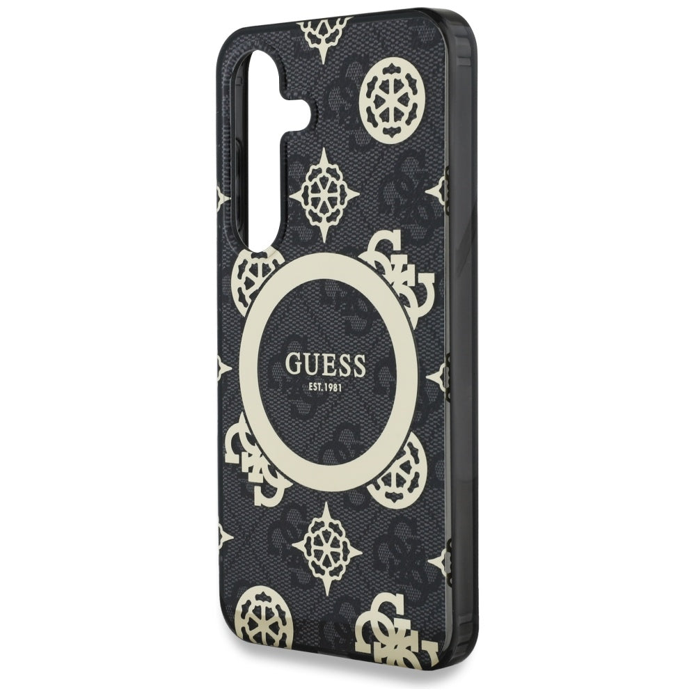 MagSafe-kotelo Samsung Galaxy S25 S931:lle, Guess, IML Peony On 4G Background, Musta