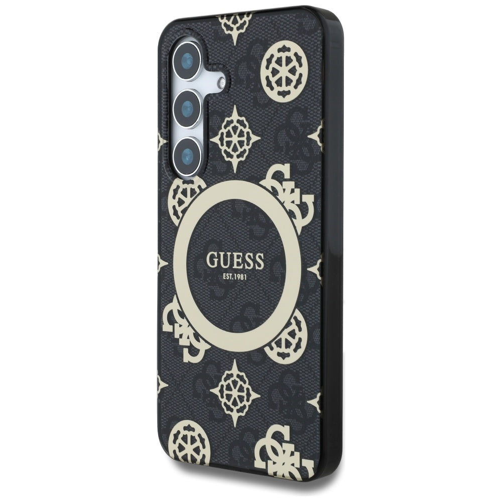 MagSafe-kotelo Samsung Galaxy S25 S931:lle, Guess, IML Peony On 4G Background, Musta