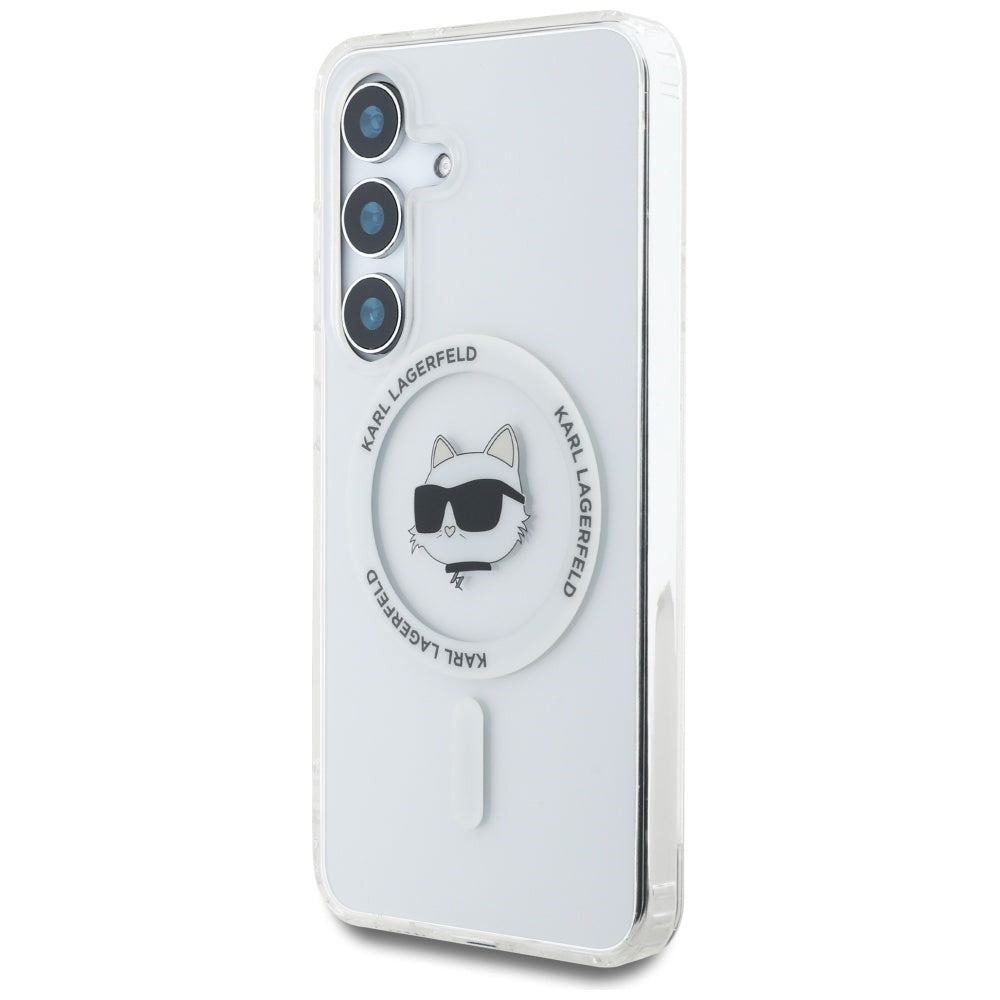 MagSafe-kotelo Samsung Galaxy S25 S931:lle, Karl Lagerfeld, IML Choupette's Head, Valkoinen
