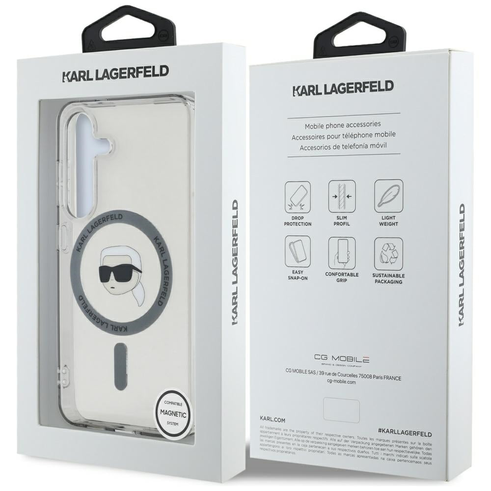 MagSafe-kotelo Samsung Galaxy S25 S931:lle, Karl Lagerfeld, IML Karl's Head, Musta