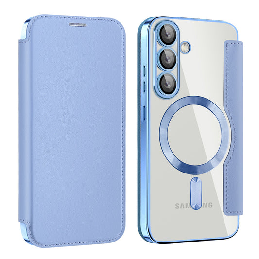 MagSafe-kuori Samsung Galaxy S25 S931:lle, Techsuit, SmartMag Book, Sininen