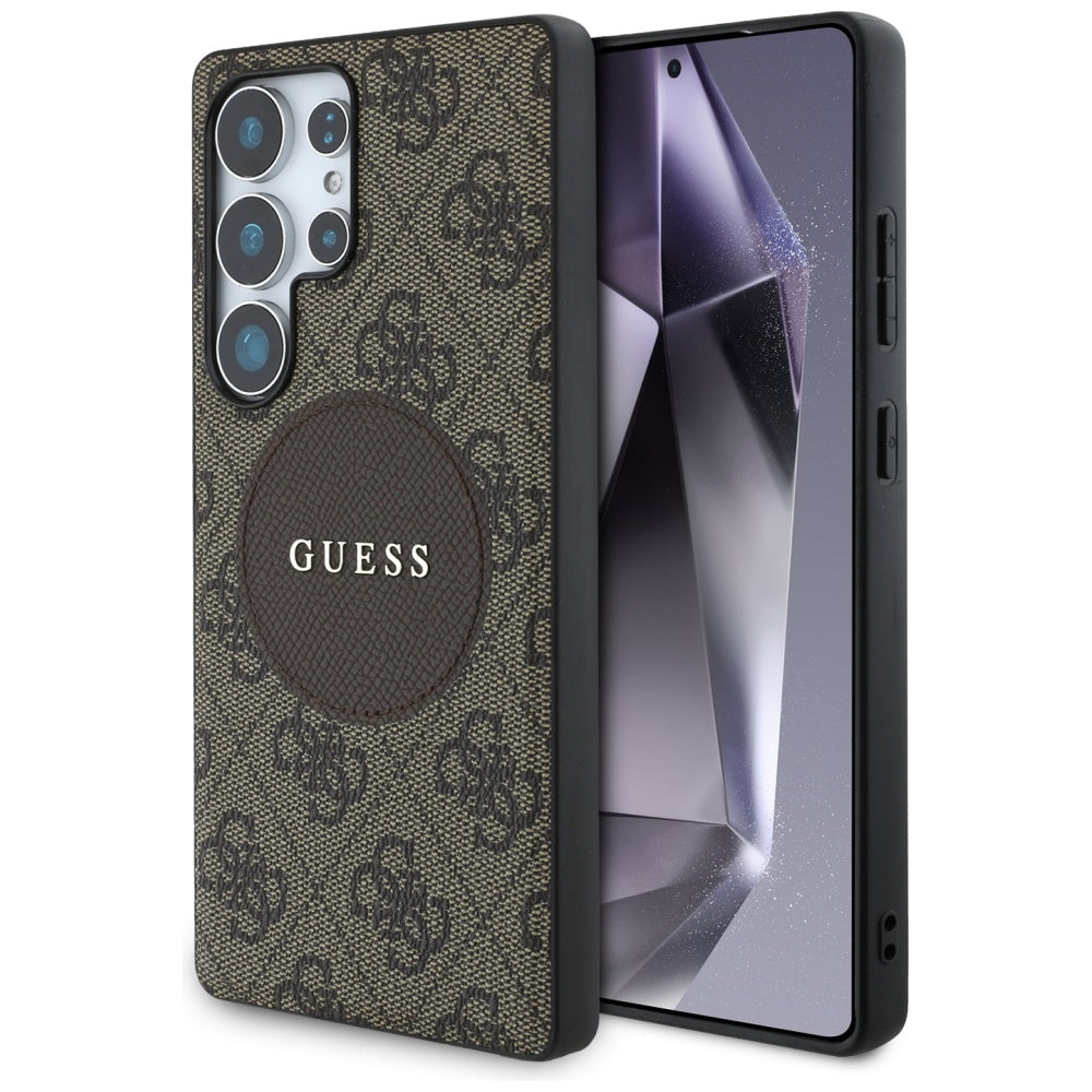 MagSafe-kotelo Samsung Galaxy S25 Ultra S938:lle, Guess, 4G Circle Classic Logo, Ruskea