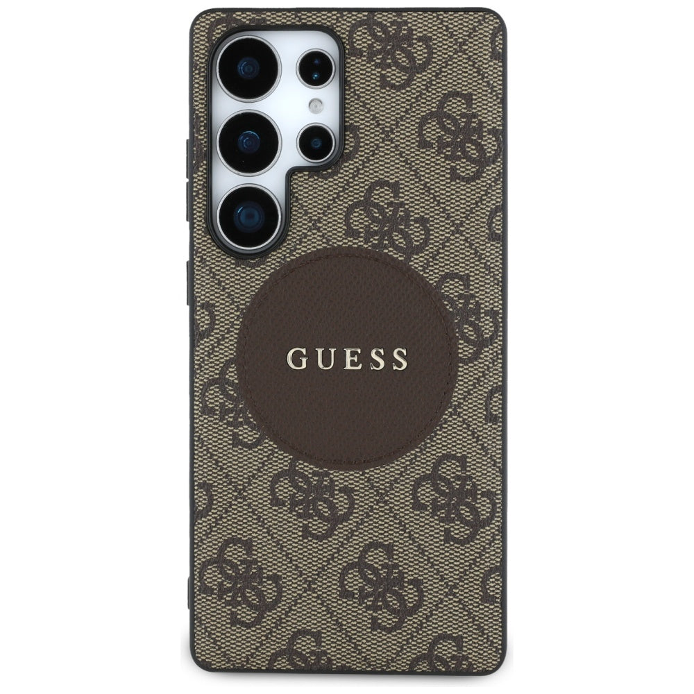 MagSafe-kotelo Samsung Galaxy S25 Ultra S938:lle, Guess, 4G Circle Classic Logo, Ruskea