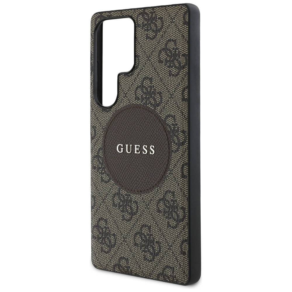MagSafe-kotelo Samsung Galaxy S25 Ultra S938:lle, Guess, 4G Circle Classic Logo, Ruskea