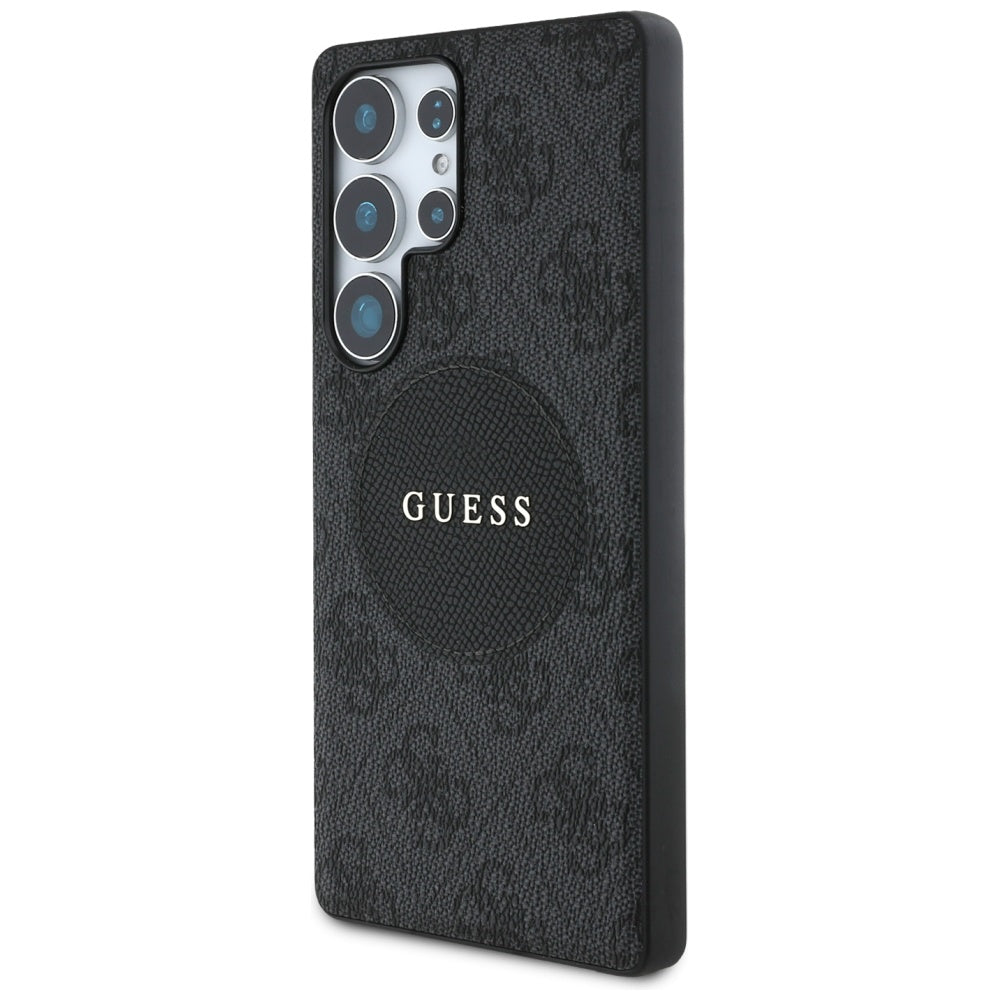 MagSafe-kotelo Samsung Galaxy S25 Ultra S938:lle, Guess, 4G Circle Classic Logo, Musta