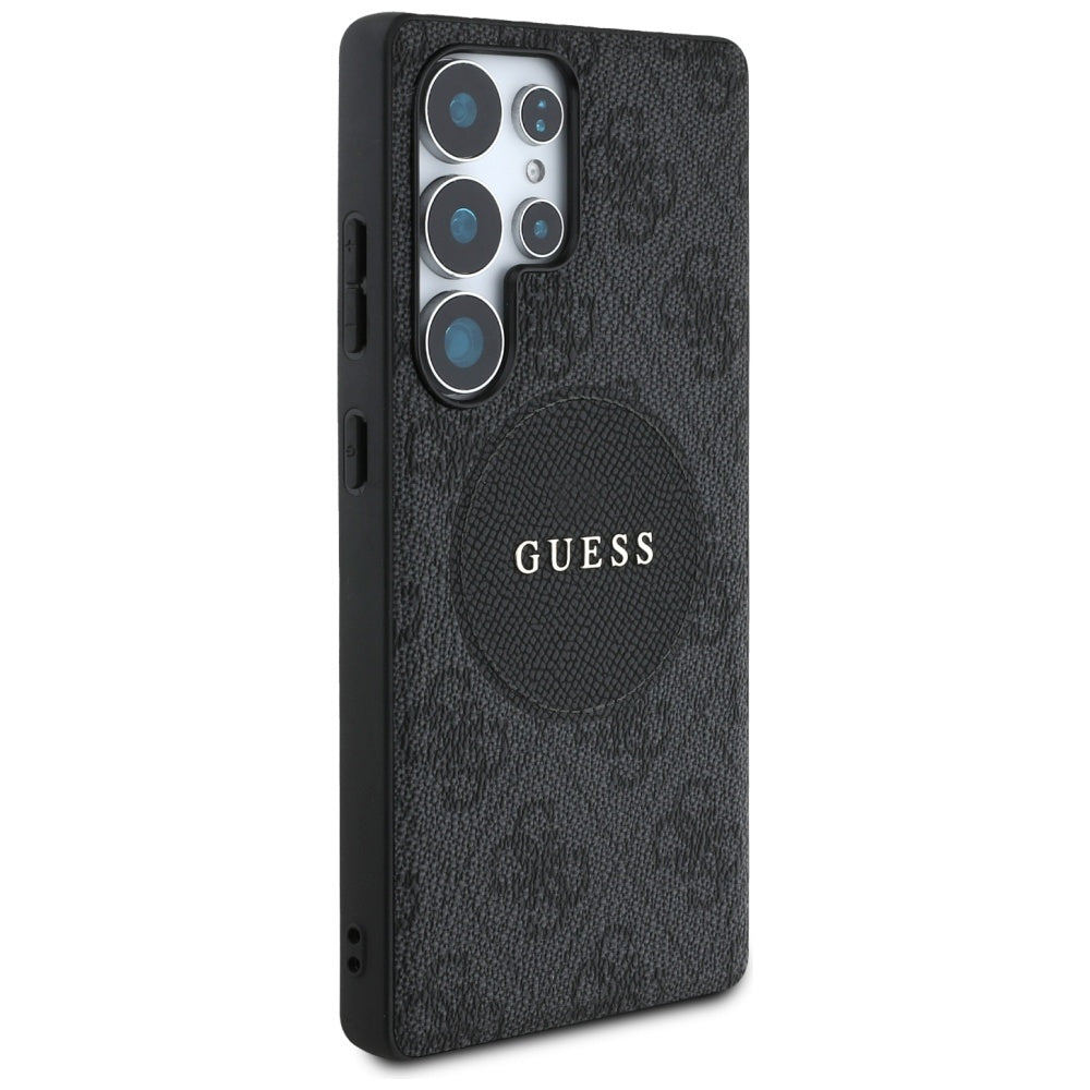 MagSafe-kotelo Samsung Galaxy S25 Ultra S938:lle, Guess, 4G Circle Classic Logo, Musta