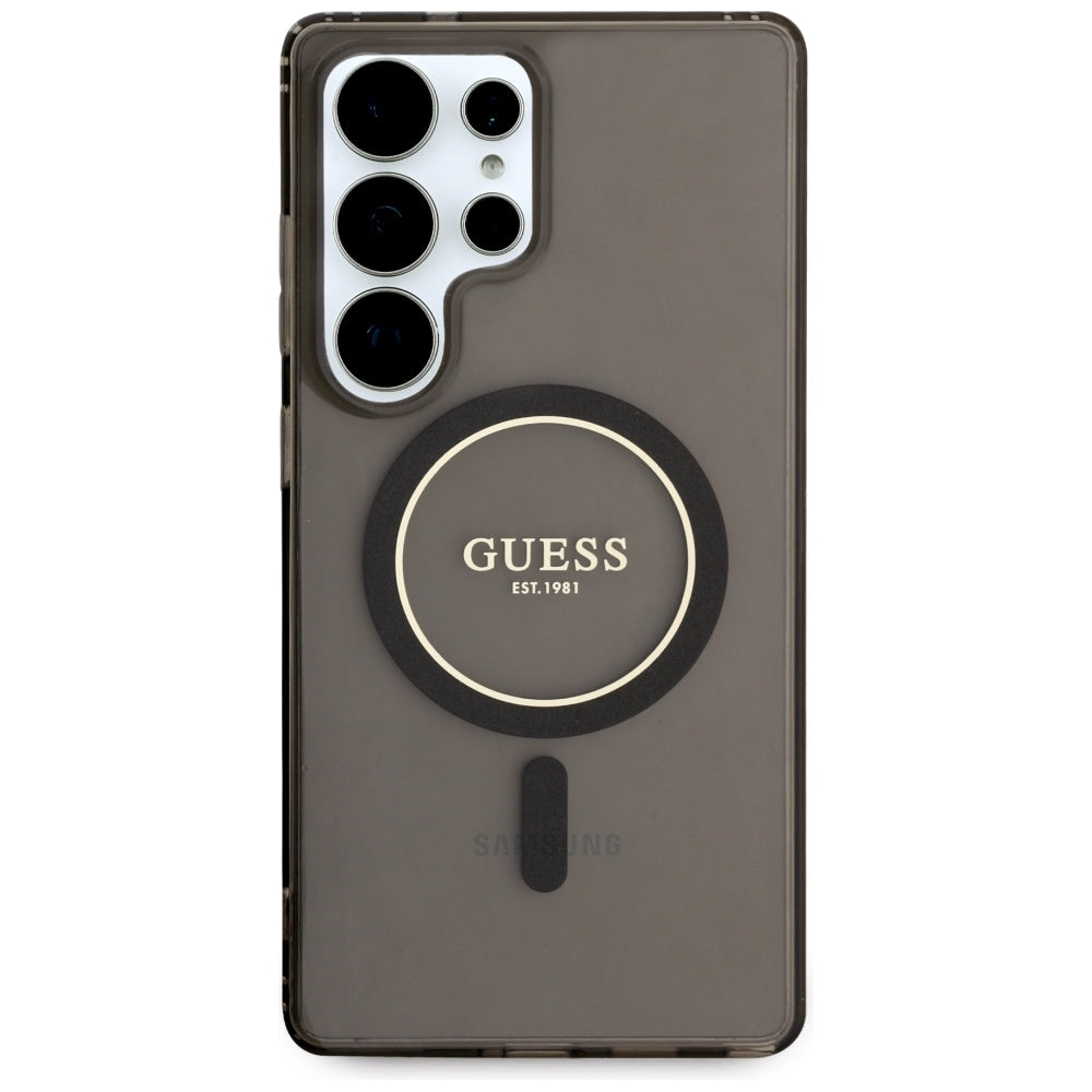 MagSafe-kotelo Samsung Galaxy S25 Ultra S938:lle, Guess, IML Glitter Circle, Musta