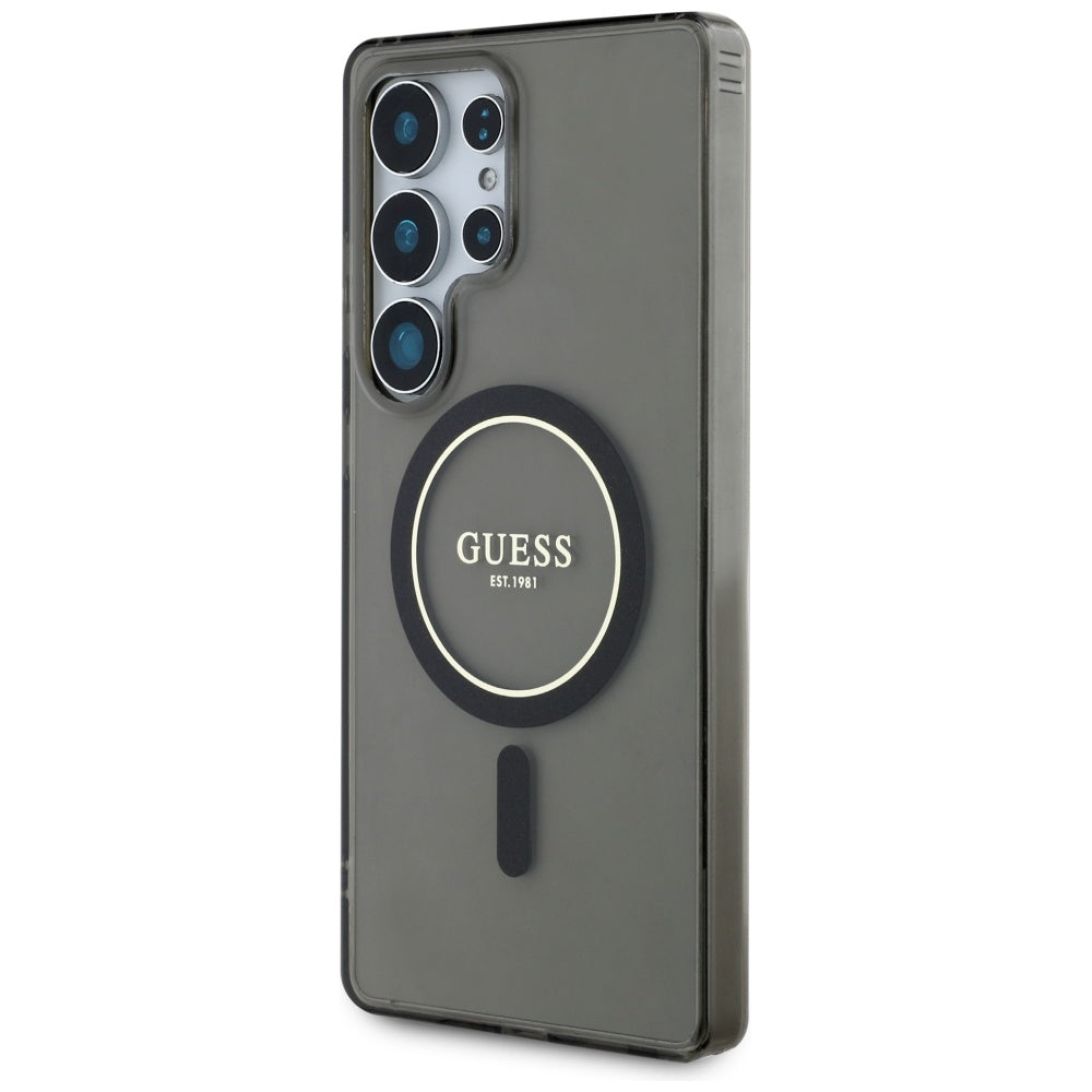 MagSafe-kotelo Samsung Galaxy S25 Ultra S938:lle, Guess, IML Glitter Circle, Musta