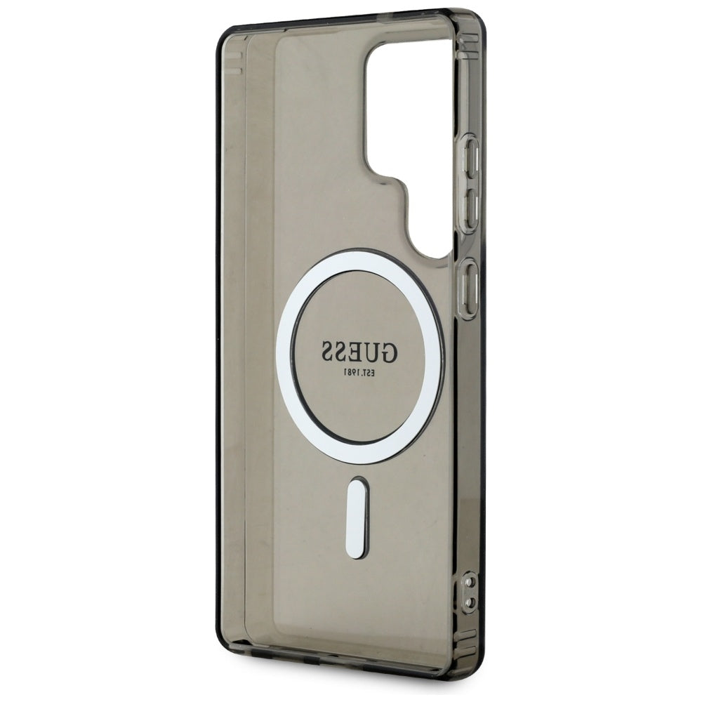 MagSafe-kotelo Samsung Galaxy S25 Ultra S938:lle, Guess, IML Glitter Circle, Musta