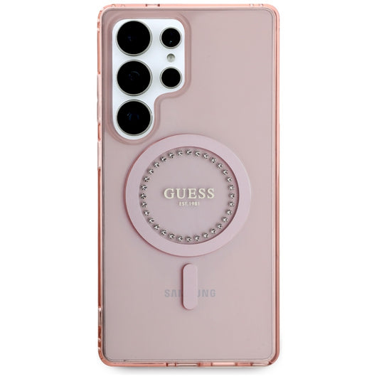 MagSafe-kotelo Samsung Galaxy S25 Ultra S938:lle, Guess, IML Rhinestone, Pinkki