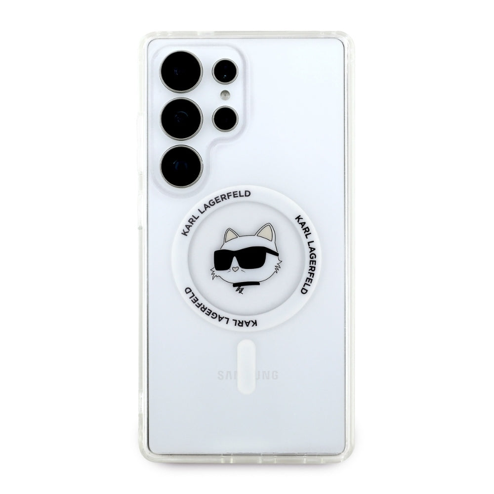 MagSafe-kotelo Samsung Galaxy S25 Ultra S938:lle, Karl Lagerfeld, IML Choupette's Head, Valkoinen