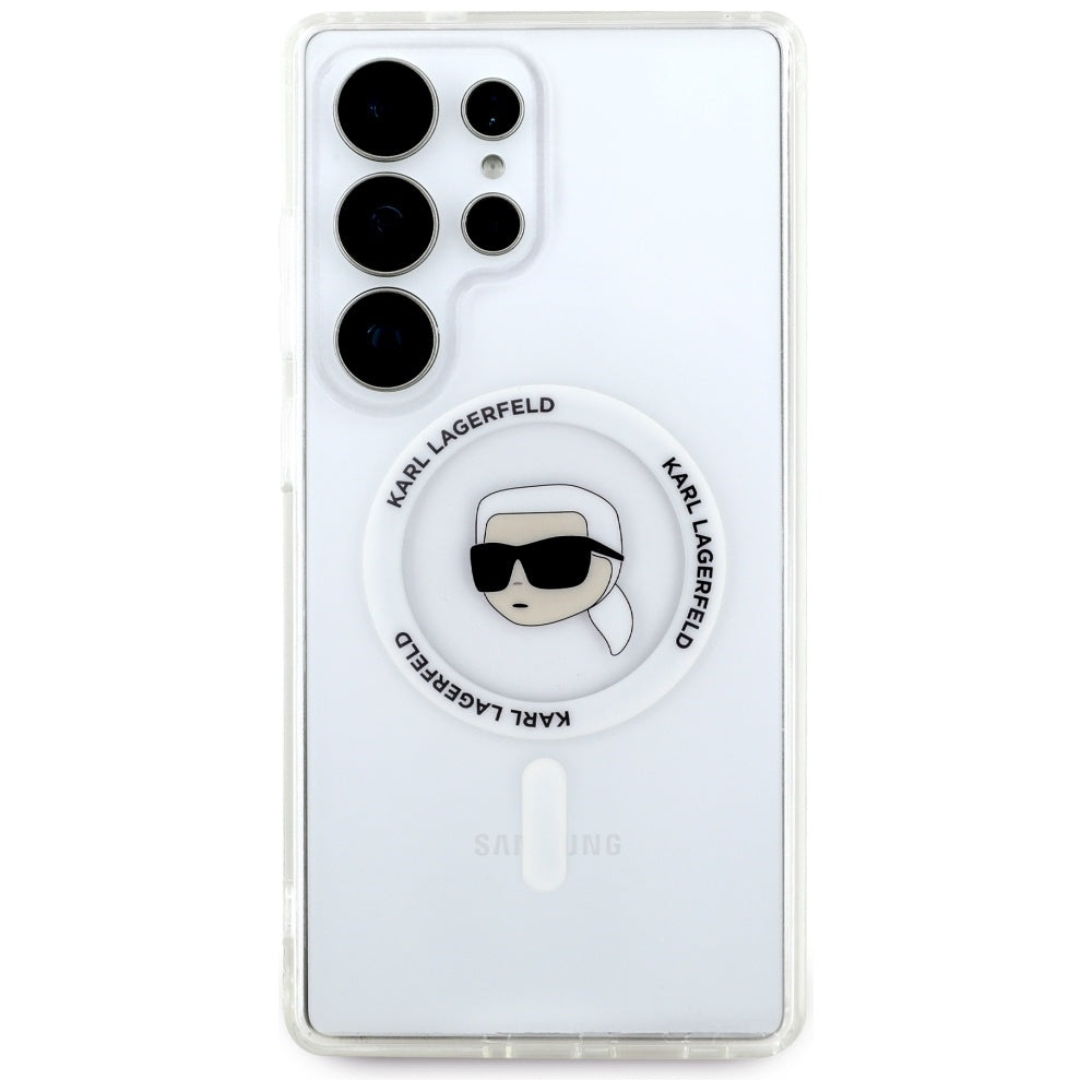 MagSafe-kotelo Samsung Galaxy S25 Ultra S938:lle, Karl Lagerfeld, IML Karl's Head, Valkoinen