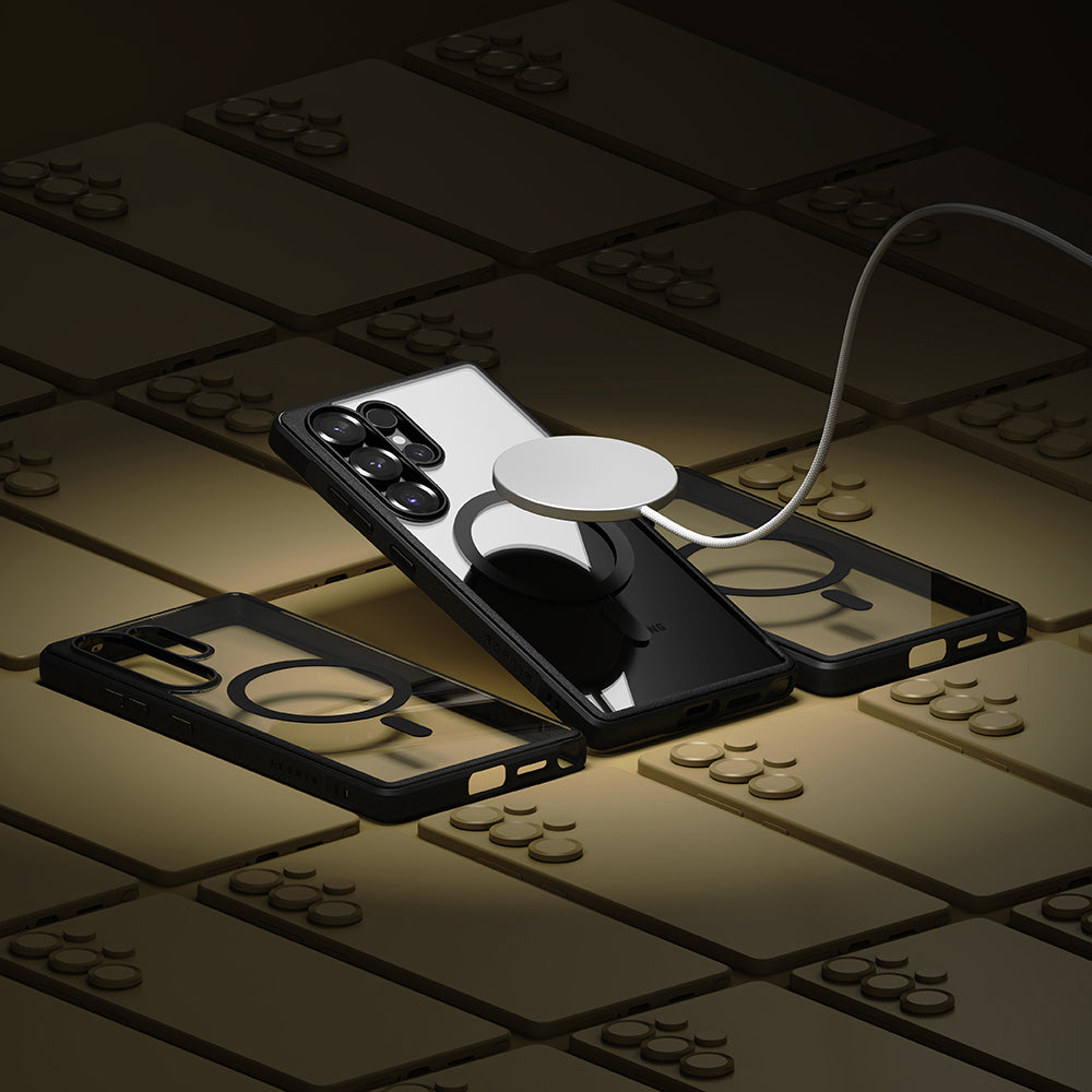 MagSafe-kotelo Samsung Galaxy S25 Ultra S938:lle, Ringke, Fusion Bold, Musta