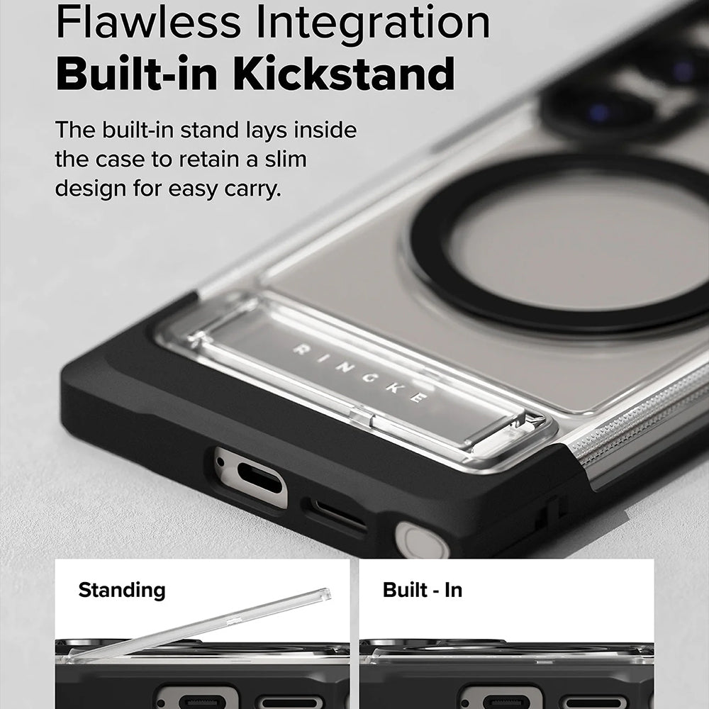 MagSafe-kotelo Samsung Galaxy S25 Ultra S938:lle, Ringke, UX, Läpinäkyvä
