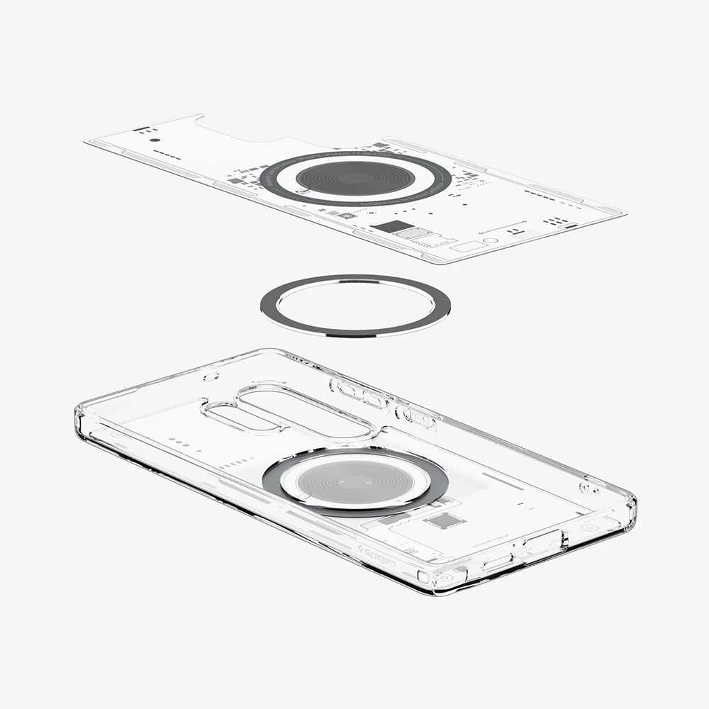 MagSafe-kotelo Samsung Galaxy S25 Ultra S938:lle, Spigen, Ultra Hybrid Neo One, Läpinäkyvä
