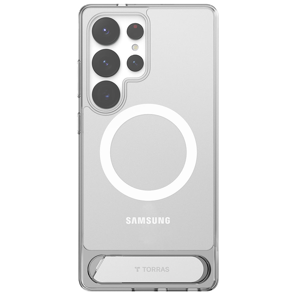 MagSafe Case for Samsung Galaxy S25 Ultra S938, Torras, Pstand, Transparent