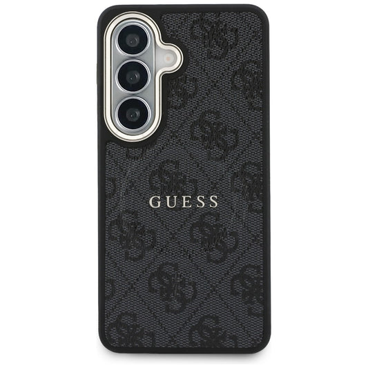 MagSafe-kuori Samsung Galaxy S26 Plus S947:lle, Guess, 4G kohokuvioitu rengas, musta