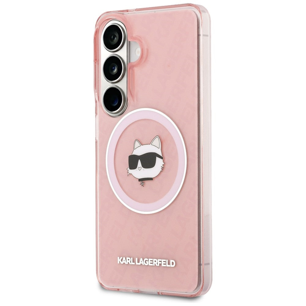 MagSafe-kotelo Samsung Galaxy S26 Plus S947:lle, Karl Lagerfeld, IML Choupette Head on KL Repeated Logo, Pinkki