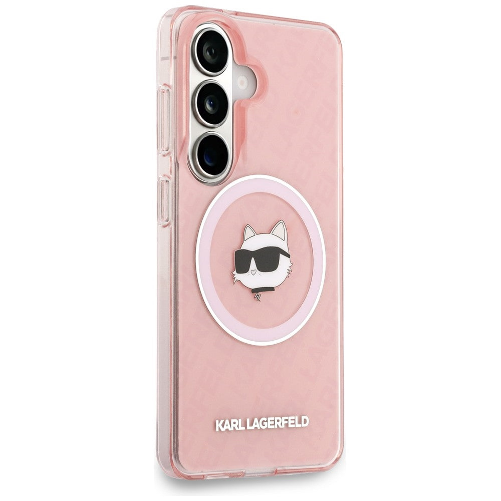 MagSafe-kotelo Samsung Galaxy S26 Plus S947:lle, Karl Lagerfeld, IML Choupette Head on KL Repeated Logo, Pinkki