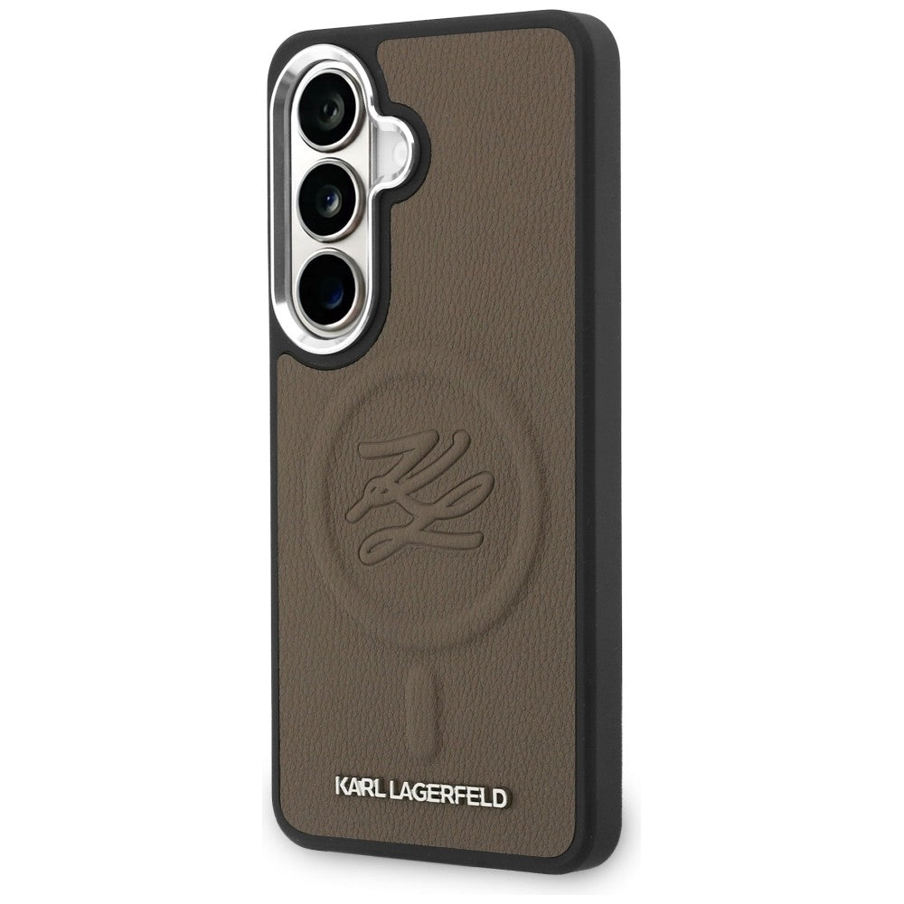 MagSafe-kotelo Samsung Galaxy S26 Plus S947:lle, Karl Lagerfeld, Initial Logo Debossed, Ruskea