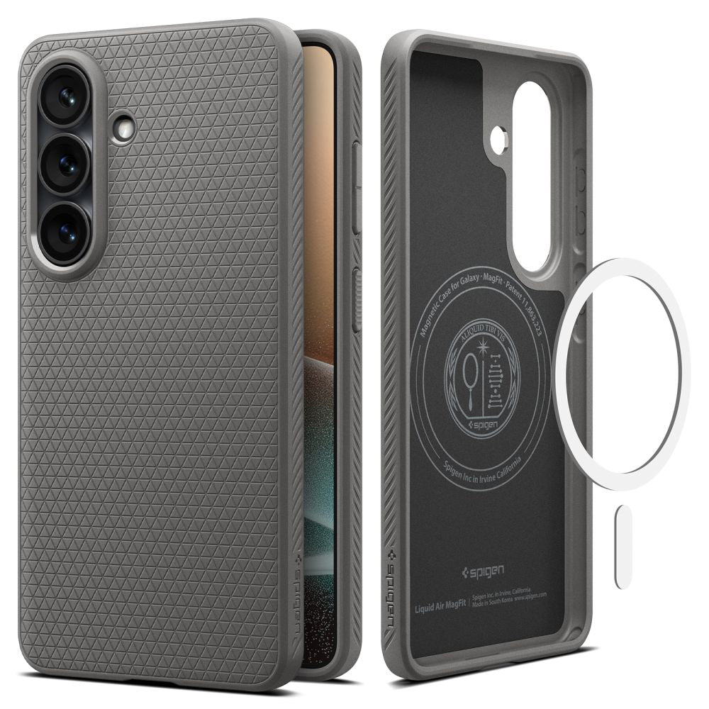 MagSafe Case for Samsung Galaxy S26 Plus S947, Spigen, Liquid Air, Gray ACS10705