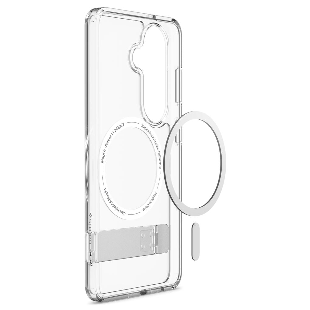 MagSafe-kotelo Samsung Galaxy S26 Plus S947:lle, Spigen, Ultra Hybrid S, Läpinäkyvä Valkoinen ACS11050