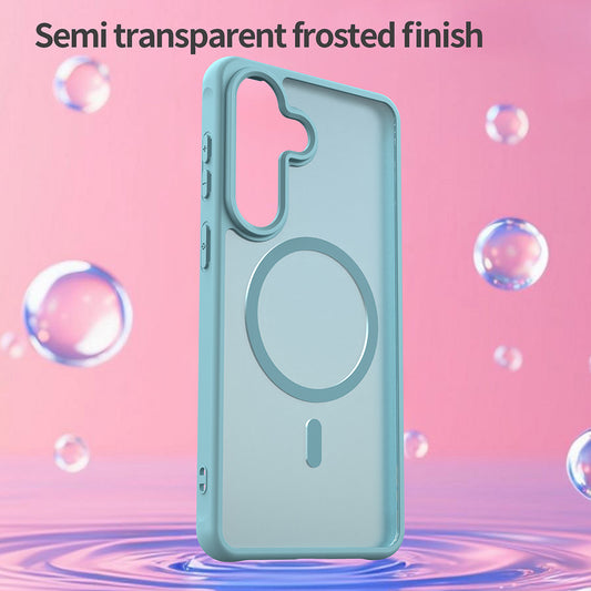 MagSafe Case for Samsung Galaxy S26 Plus, Techsuit, HaloFrost II, Light Green