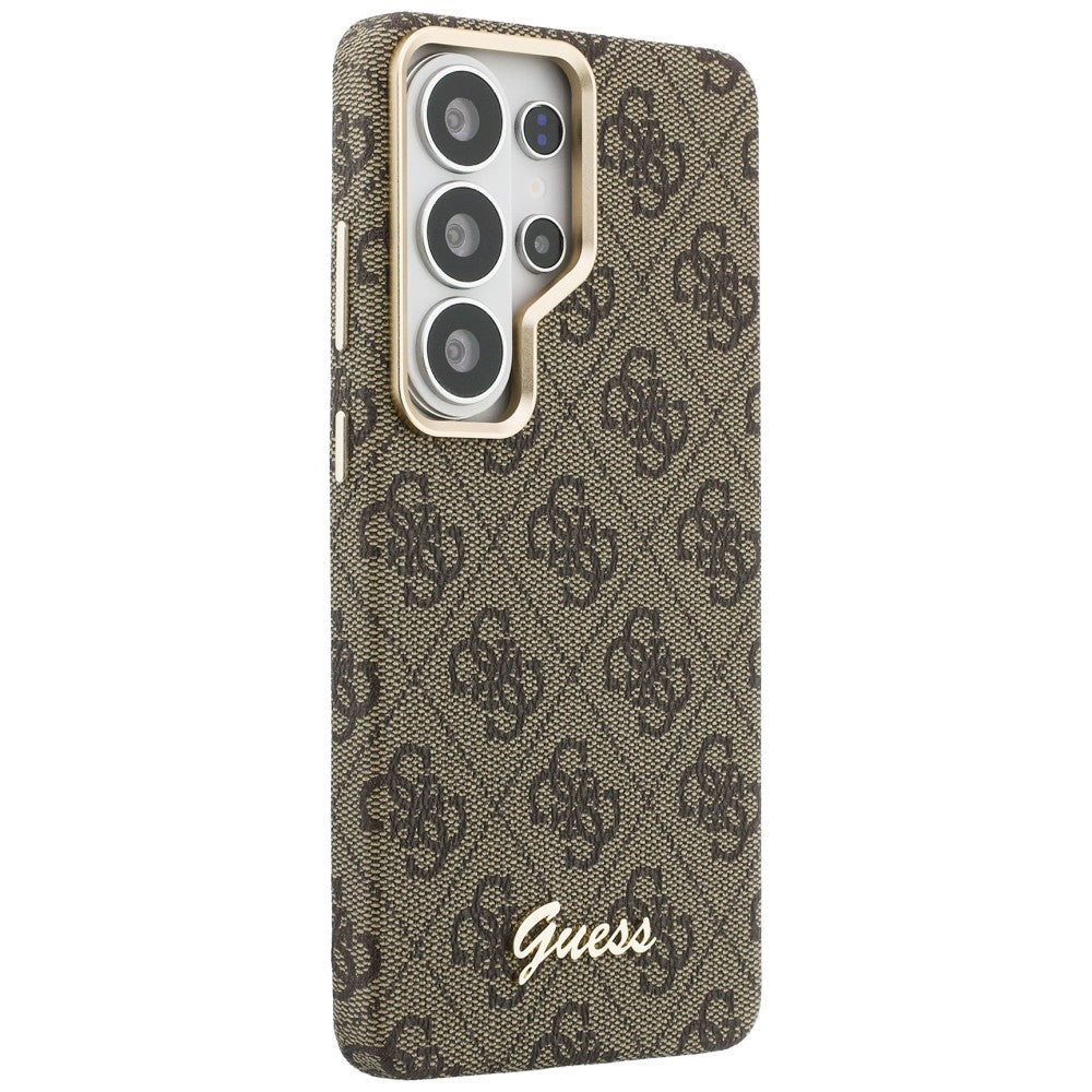 MagSafe-kotelo Samsung Galaxy S26 S942:lle, Guess, 4G Script Logo, Ruskea