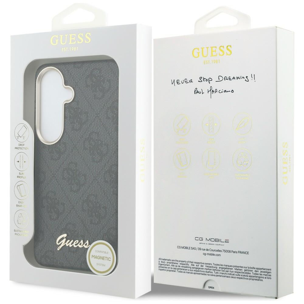MagSafe-kotelo Samsung Galaxy S26 S942:lle, Guess, 4G Script Logo, Musta