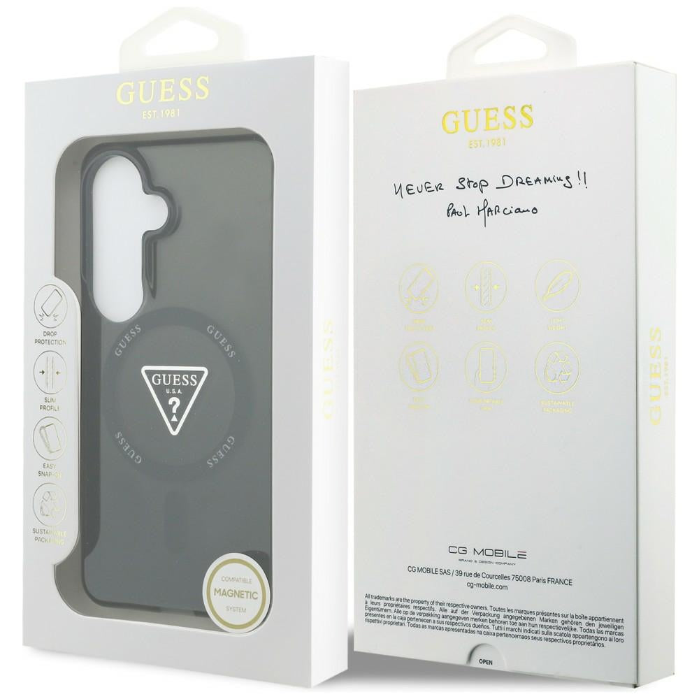 MagSafe-kotelo Samsung Galaxy S26 S942:lle, Guess, IML Gradient Triangle -logo, musta