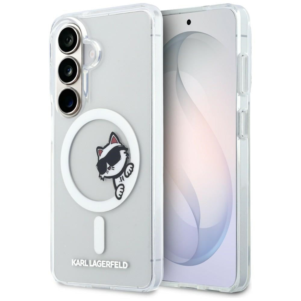 MagSafe-kuori Samsung Galaxy S26 S942:lle, Karl Lagerfeld, IML Choupette Peekaboo Logo, Valkoinen