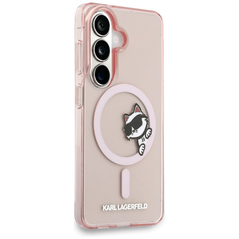 MagSafe-kotelo Samsung Galaxy S26 S942:lle, Karl Lagerfeld, IML Choupette Peekaboo -logo, Pinkki