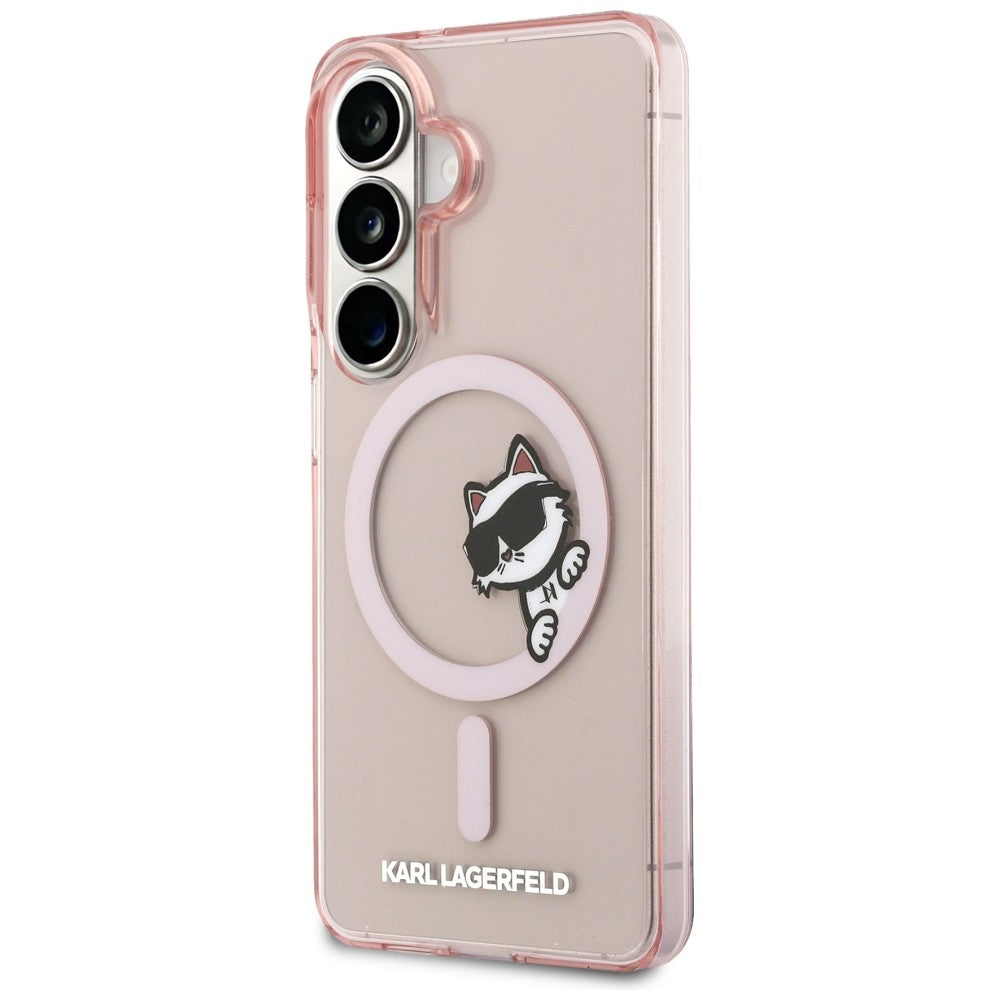 MagSafe-kotelo Samsung Galaxy S26 S942:lle, Karl Lagerfeld, IML Choupette Peekaboo -logo, Pinkki