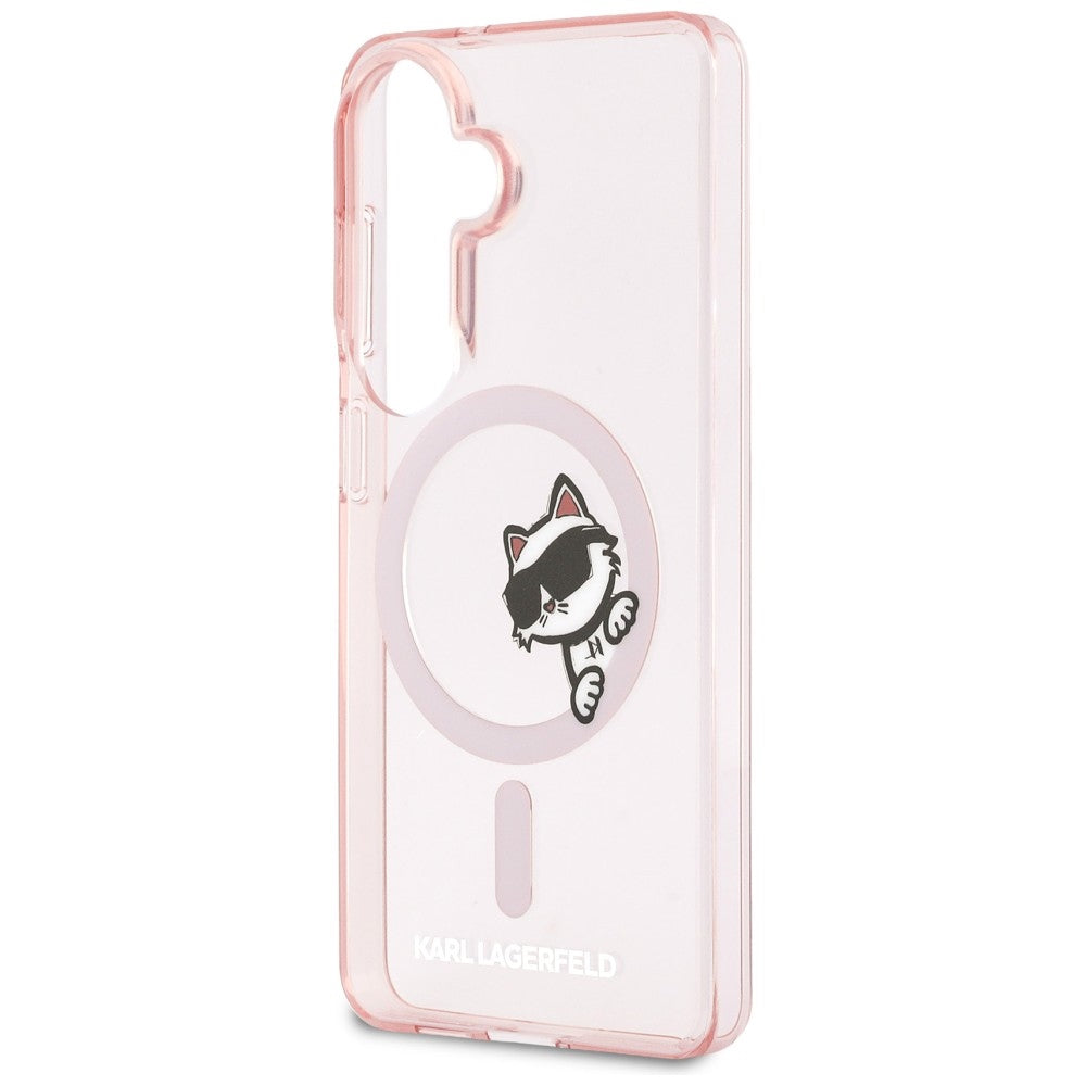MagSafe-kotelo Samsung Galaxy S26 S942:lle, Karl Lagerfeld, IML Choupette Peekaboo -logo, Pinkki