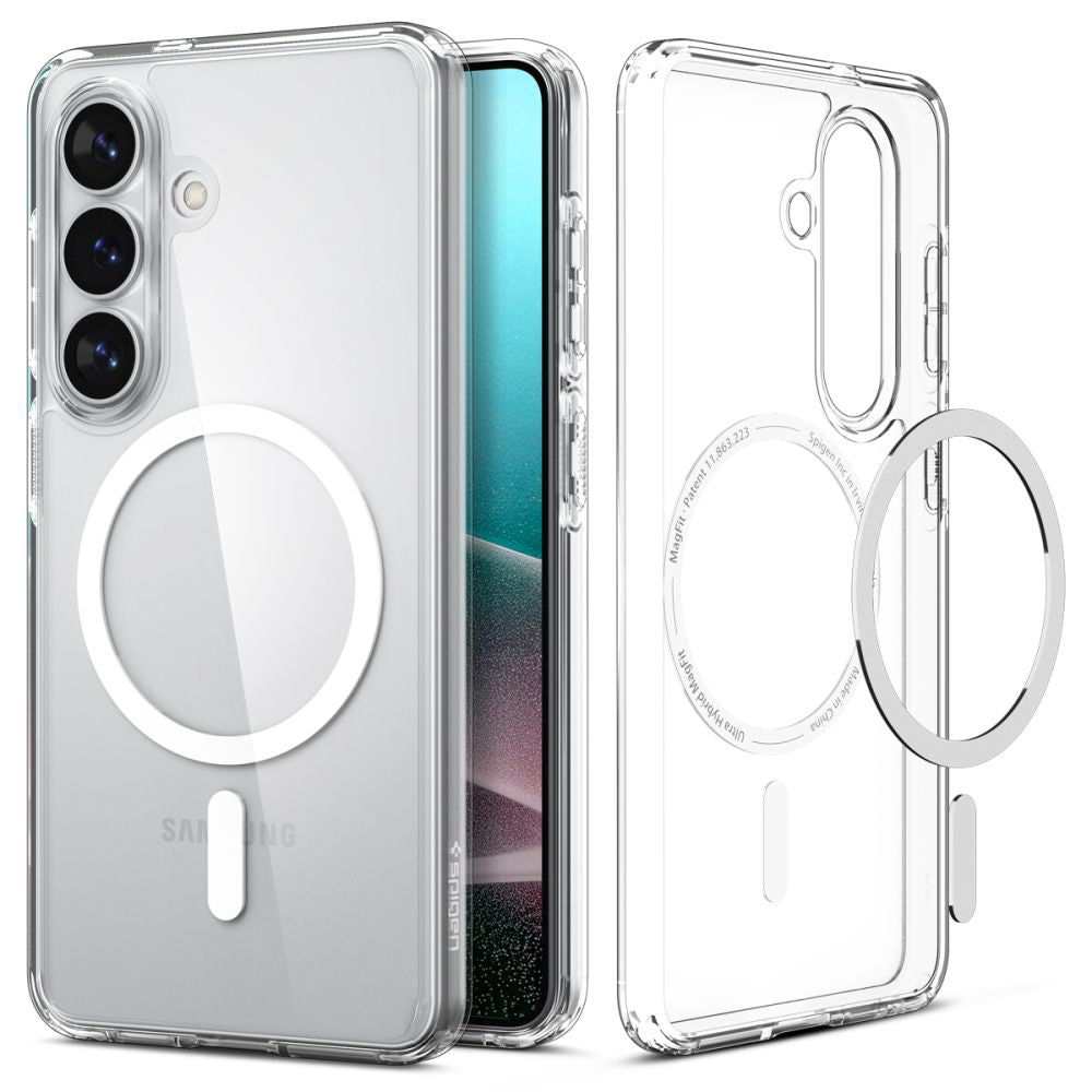 MagSafe-kotelo Samsung Galaxy S26 S942:lle, Spigen, Ultra Hybrid, Läpinäkyvä Valkoinen ACS10734