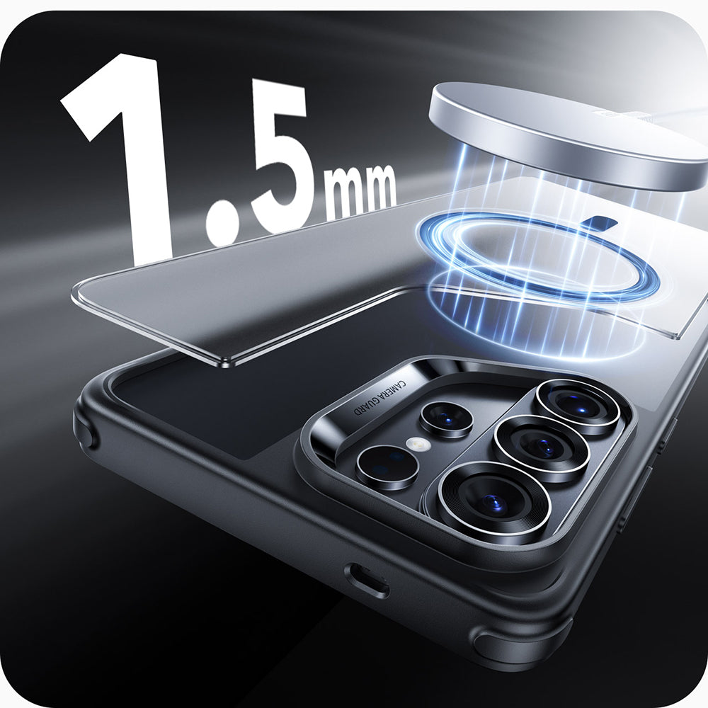 MagSafe-kotelo Samsung Galaxy S26 Ultra S948:lle, ESR, Classic Hybrid, Satinoitu Musta
